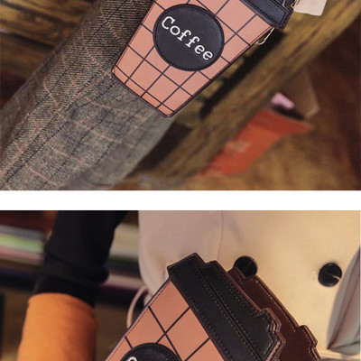Super cute coffee cup design chain shoulder bag - Thumbnail 5