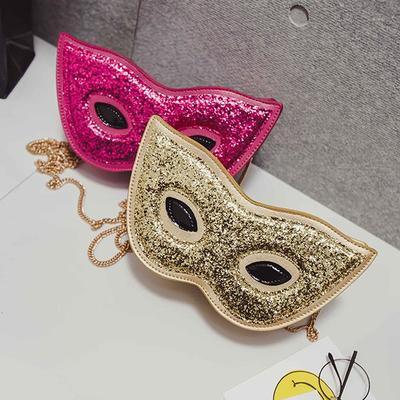 Sequin carnival mask chain shoulder bag cross body bags - Thumbnail 5
