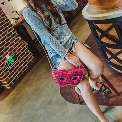 Sequin carnival mask chain shoulder bag cross body bags