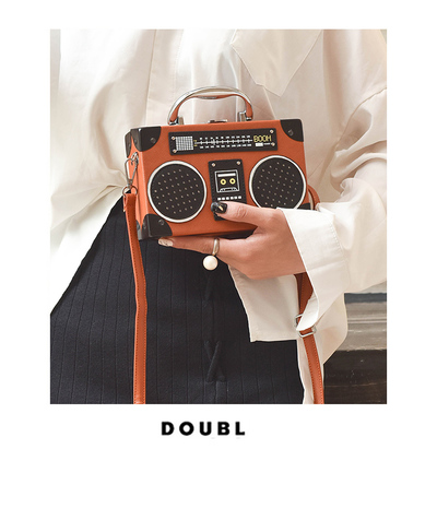 Vintage Retro Radio Design Hand bag Cross body Bag