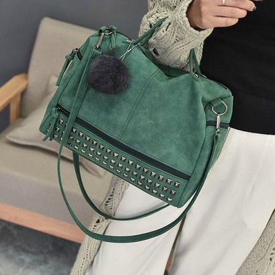 Luxury rivet messenger bag - Thumbnail 4