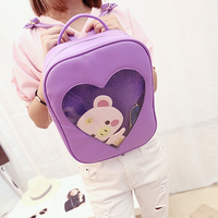 Cute Transparent Heart Design Backpacks - Thumbnail 4