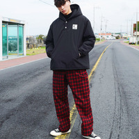 VINTAGE RED CHECKER WIDE LEG PANTS - Thumbnail 2