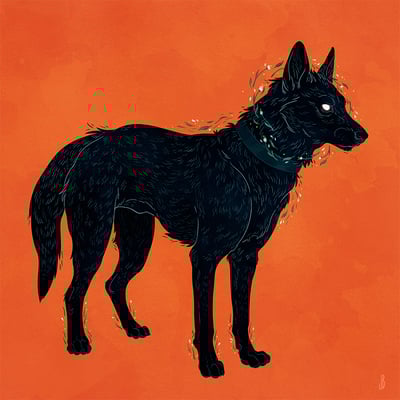 Coarse Black Dog - Print