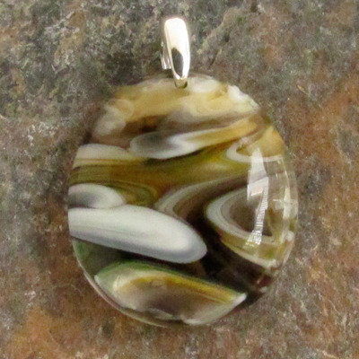 Earthtone glass pendant - Thumbnail 5