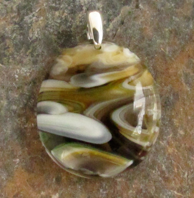 Earthtone Glass Pendant