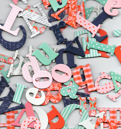 Michaels Chipboard Letters Mixed Patterns 60pcs