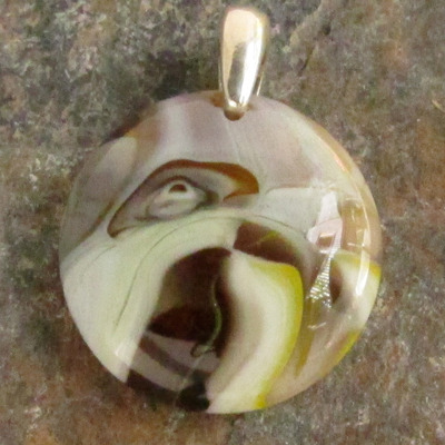 Earthtone glass pendant small - Thumbnail 4