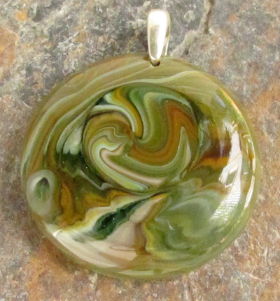 Earthtone Glass Pendant Medium