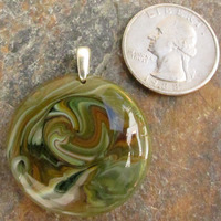 Earthtone Glass Pendant Medium - Thumbnail 1