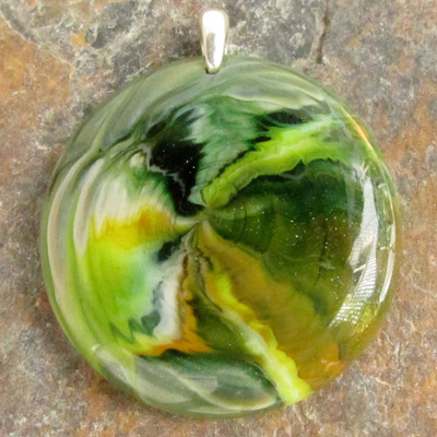 Earthtone glass pendant large - Thumbnail 3