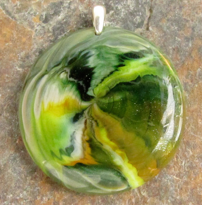 Earthtone Glass Pendant Large