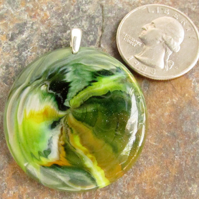 Earthtone glass pendant large