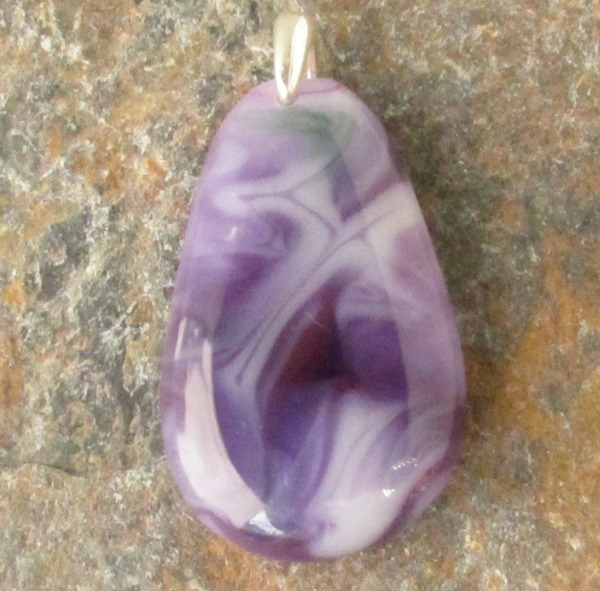 Purple Pastel Glass Pendant