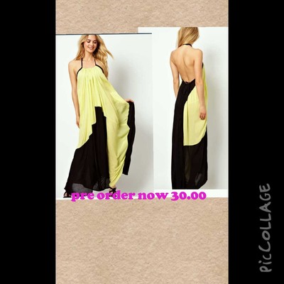 Flowing color block dress