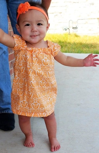 Peasant Dress- small (6m-2T)