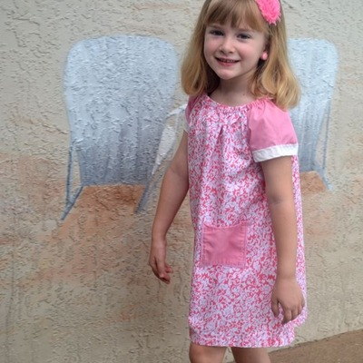 Peasant dress- small (6m-2t)