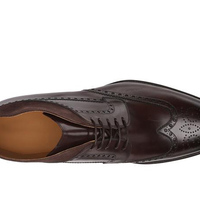 Men Dark Brown Leather Boot, Handmade Brogue Wing Tip Formal Boots - Thumbnail 2