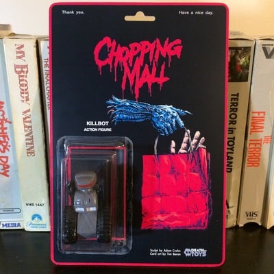Custom chopping mall killbot figure