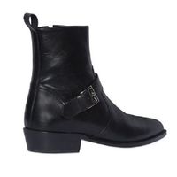 HANDMADE MEN BLACK LEATHER BOOT SIDE ZIPPER MONK BOOTS - Thumbnail 2