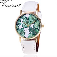 Classy Tropical Leaf Print Watches - Thumbnail 3