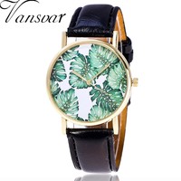 Classy Tropical Leaf Print Watches - Thumbnail 4