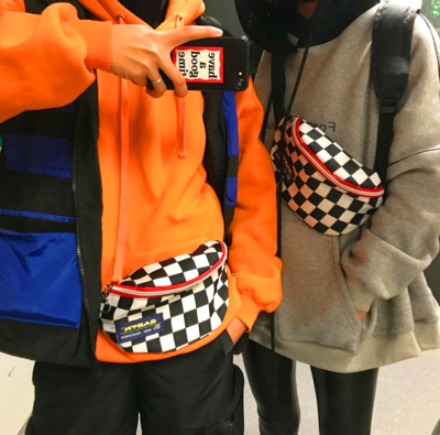 Free Shipping-90s CHECKER FANNY PACK