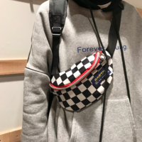 Free Shipping-90s CHECKER FANNY PACK - Thumbnail 1