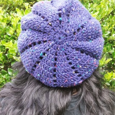 Crochet  starfish slouch hat