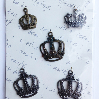 Michaels crown metal embellishments 5pcs
