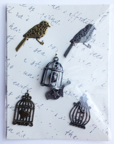 Michaels Bird Metal Embellishments 5pcs