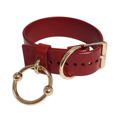 Sabrina choker ( red + gold )