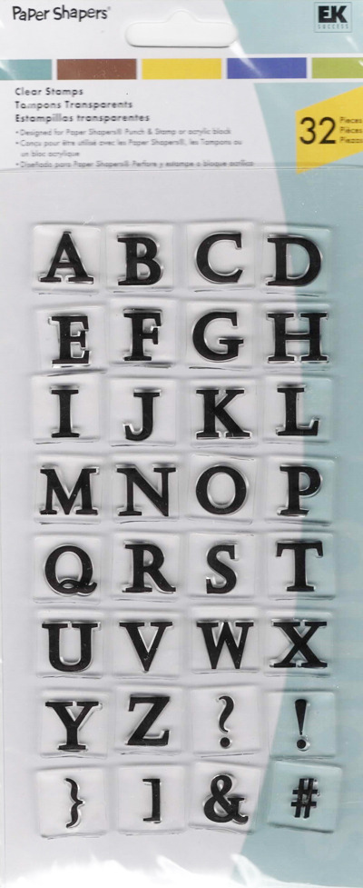 EK Success Clear Letter Stamps 32pcs 4x7.5"