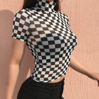 Free Shipping-CHECKER MESH TOP - Thumbnail 4