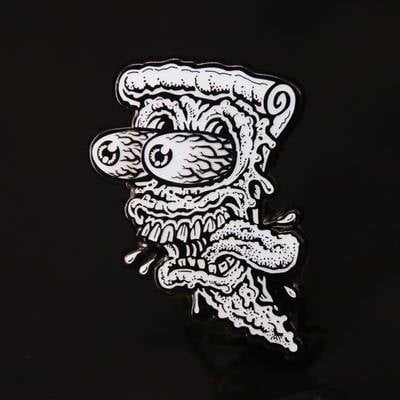 Pizza face 2  "black / white full glow" - Thumbnail 3