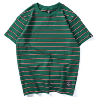 RETRO STRIPE T SHIRT IN GREEN - Thumbnail 3