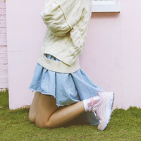 Harajuku Pastel Pink Sneakers Running Shoes - Thumbnail 3