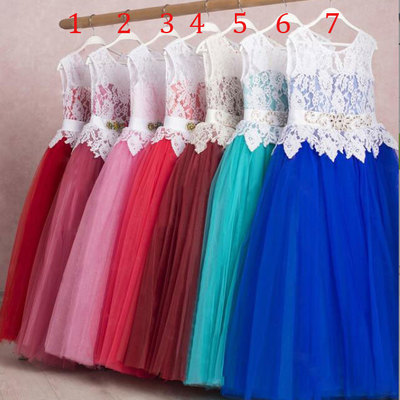 Elegant lace tulle wedding pageant flower girl dresses princess dress - Thumbnail 5