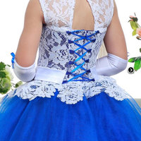 Elegant Lace Tulle Wedding Pageant Flower Girl Dresses Princess Dress - Thumbnail 1