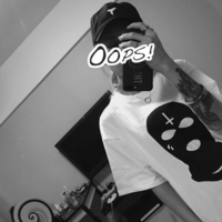 Free Shipping-GANGSTER MASK TEE IN WHITE - Thumbnail 2