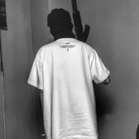 Free Shipping-GANGSTER MASK TEE IN WHITE - Thumbnail 3