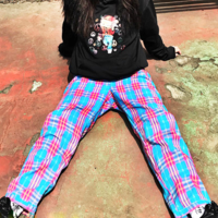 BLUE PLAID PANTS - Thumbnail 1