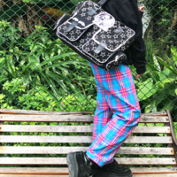 BLUE PLAID PANTS - Thumbnail 2