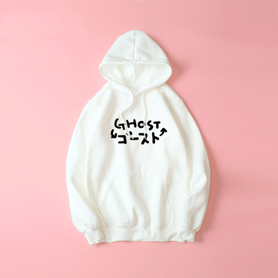 Japanese ghost hoodie in white - Thumbnail 5