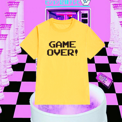GAME OVER T SHIRT IN YELLOW