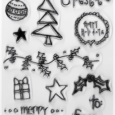 Stampology merry christmas 9pcs 6x7.5"