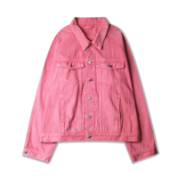 Free Shipping-VINTAGE PINKY DENIM JACKET - Thumbnail 4