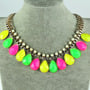 Candy Color Fashion Tear Drop Necklace - Thumbnail 1