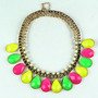 Candy Color Fashion Tear Drop Necklace - Thumbnail 3