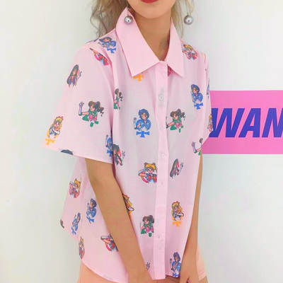Sailor moon anime pink blouse - Thumbnail 4